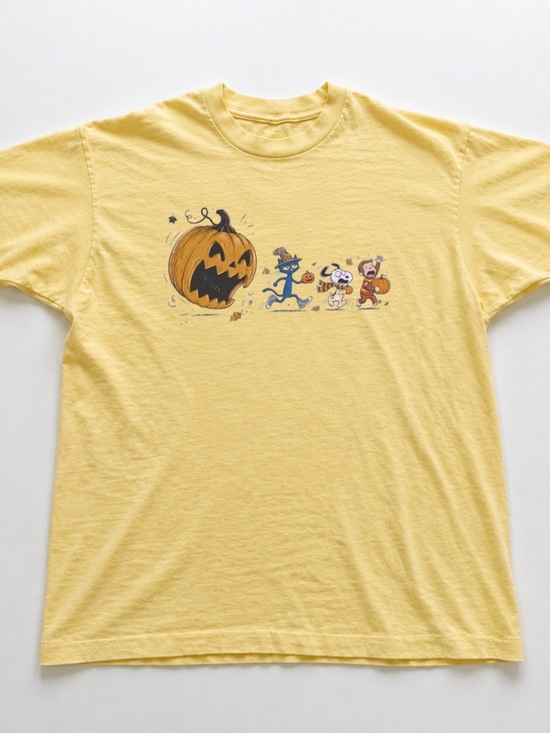 Gildan Tops - Gildan Yellowhaze Halloween Pumpkin Graphic Short Sleeve Tee